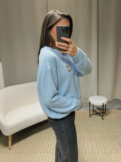 Pull BEAR bleu ciel