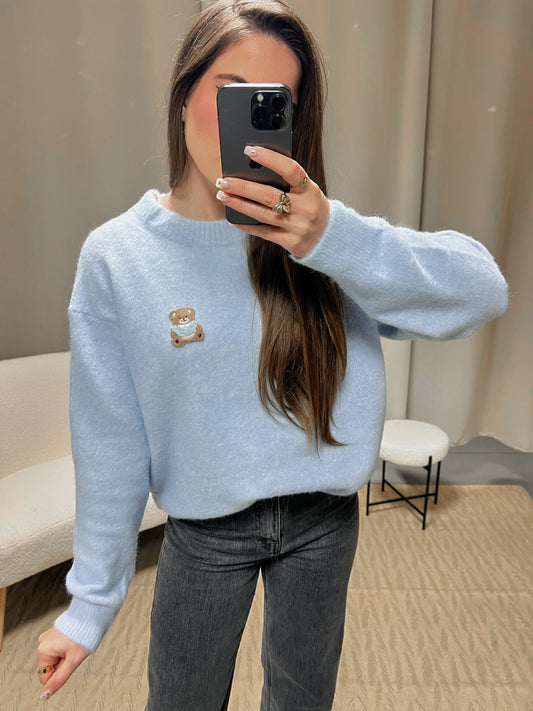 Pull BEAR bleu ciel