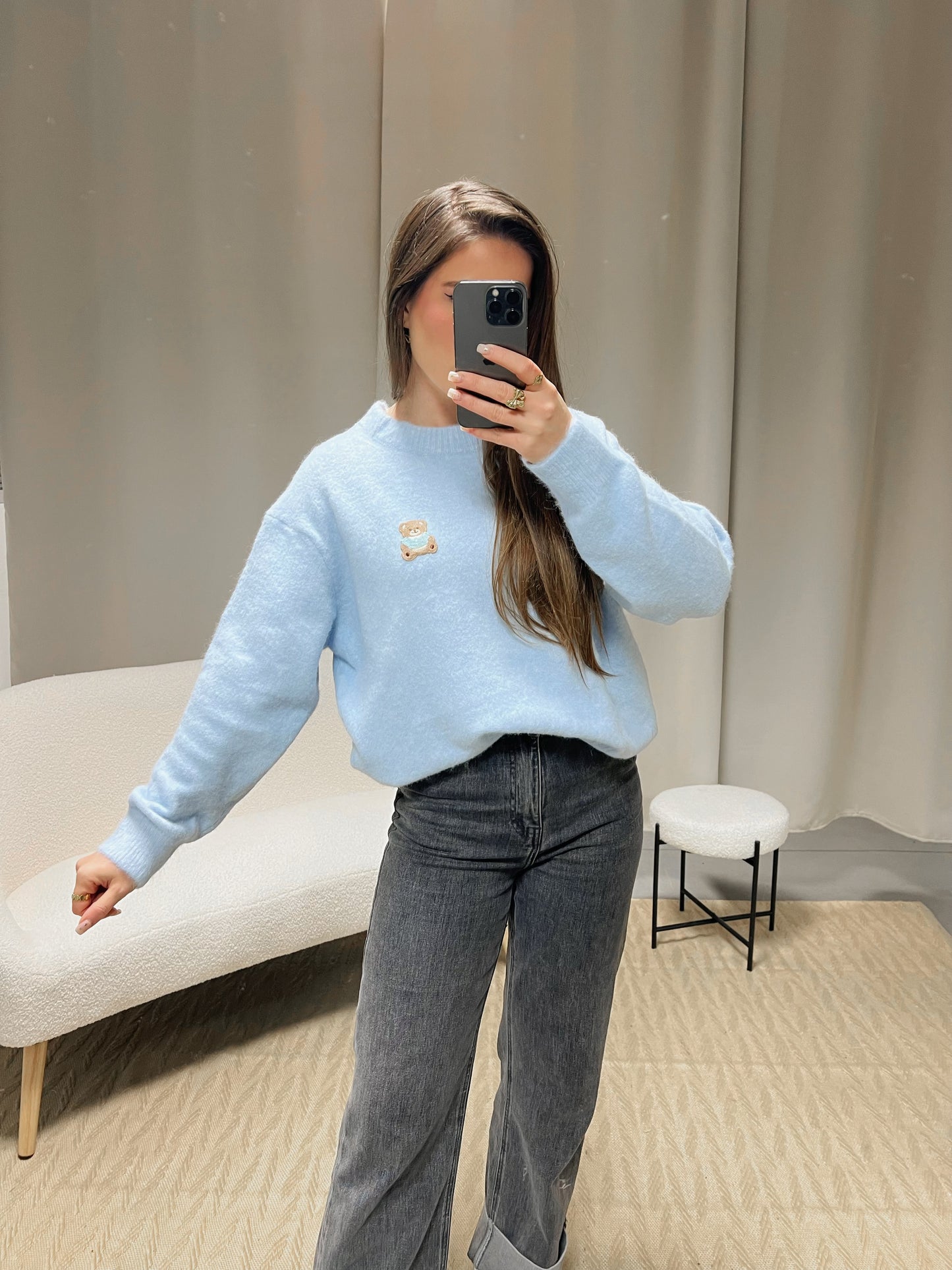 Pull BEAR bleu ciel