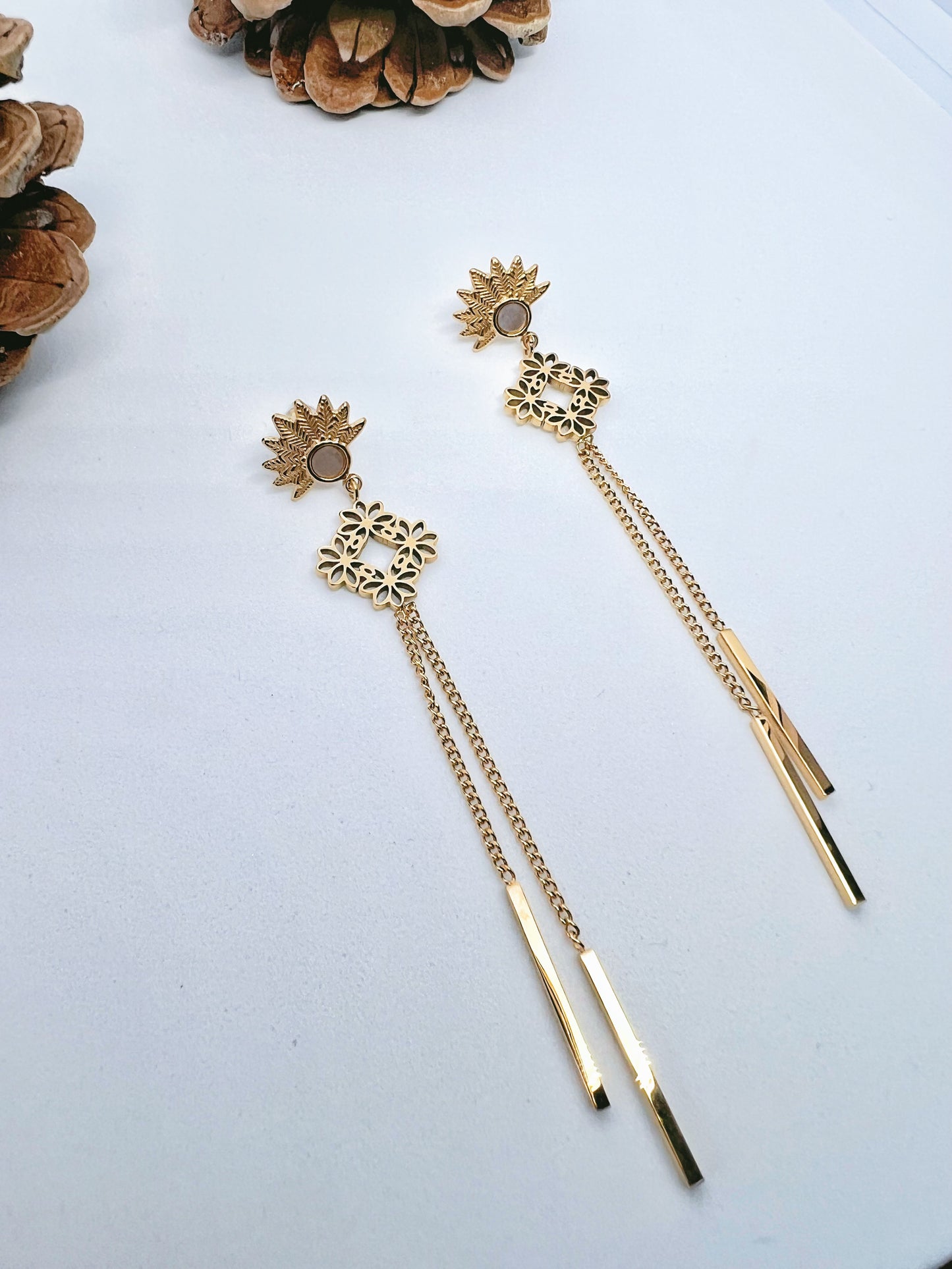 Boucles d'oreilles FLORA pendantes